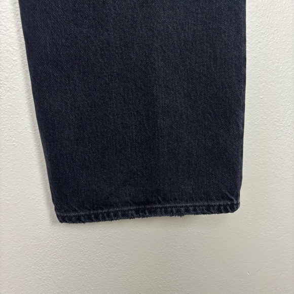 Agolde Valen Mid Rise Vintage Straight Leg Jeans Size 31 In Hitch Black Rigid - Picture 8 of 11